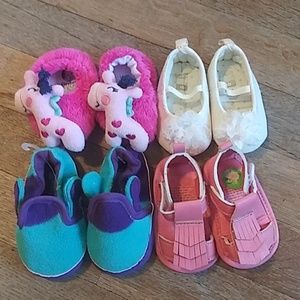 Bundle of baby girl shoes